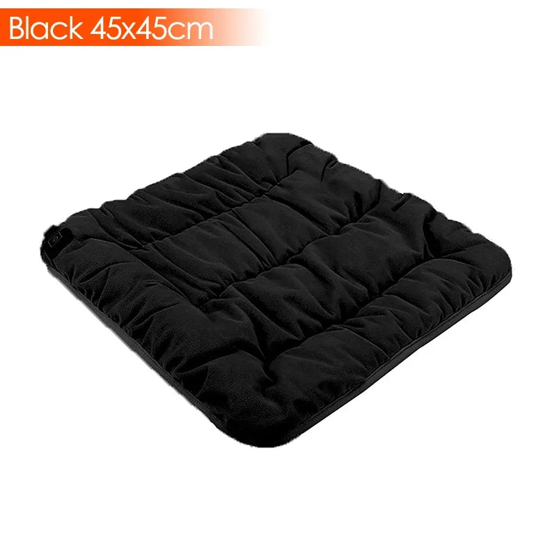 USB 5V Electric Heating Cushion 3-Speed Adjustable Thermostat Heating Pad Office Car Seat Body Winter Warmer Pet Heated Cushion